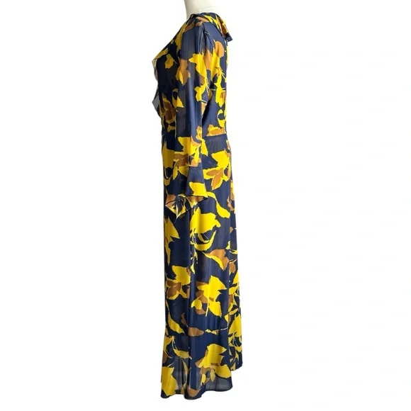 CAbi Navy Floral Midnight Midi  Dress, Size Extra Large - Picture 4 of 14